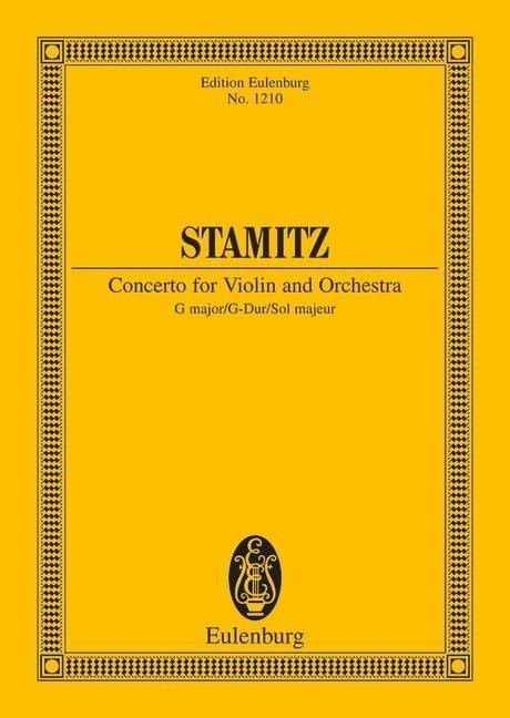 Stamitz: Concerto G Major (Study Score) published by Eulenburg